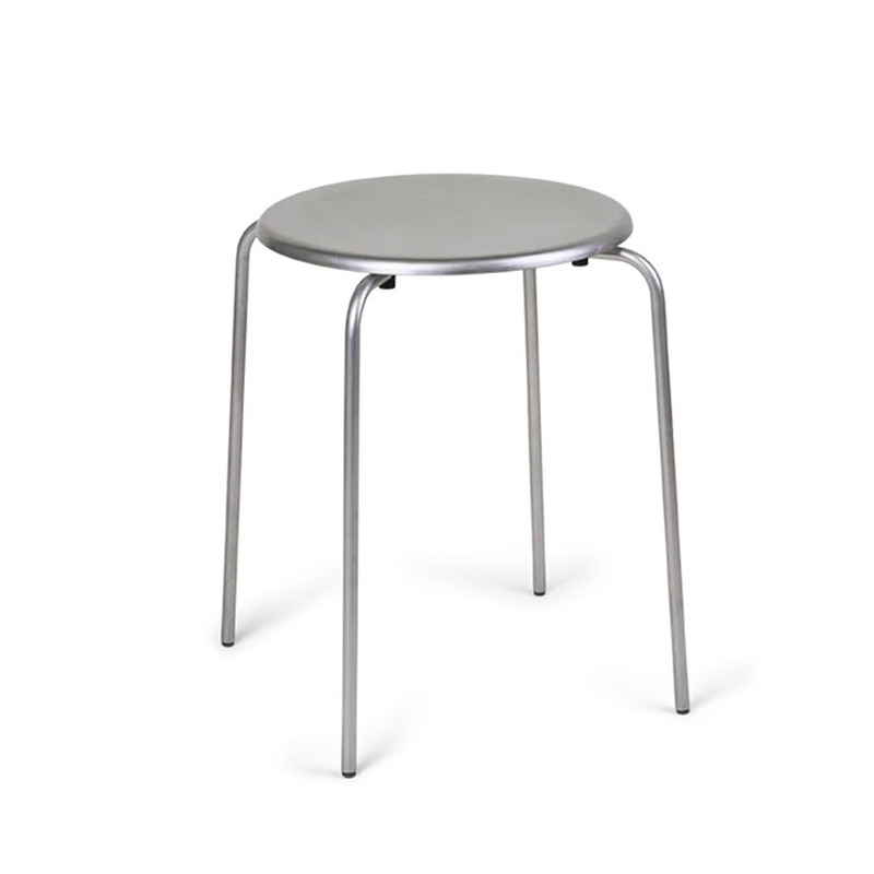 Industrial Round Stainless Steel Stool &ndash; Fixed-Frame Stackable Stool