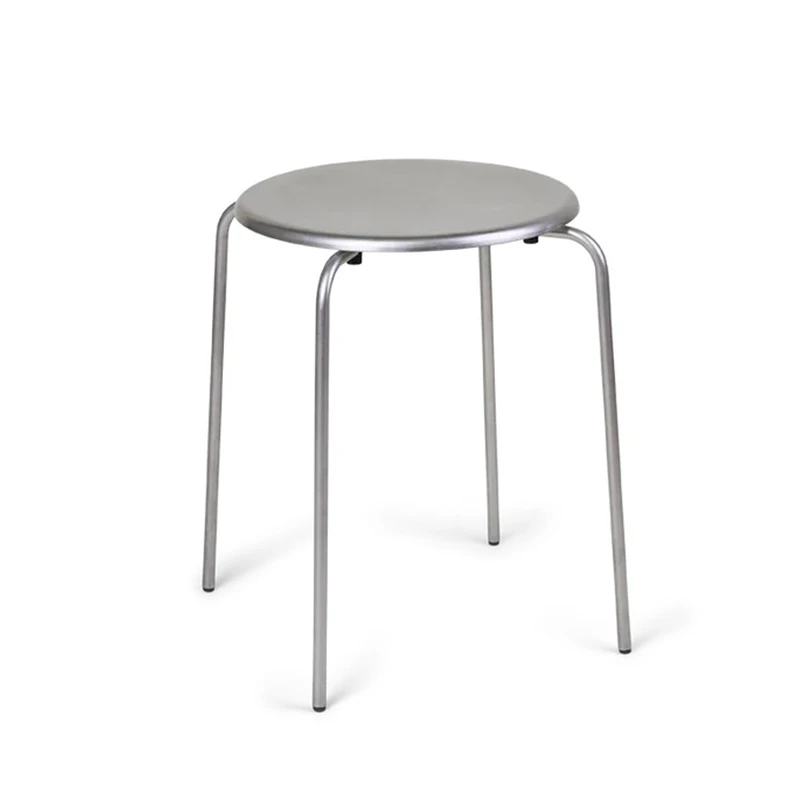 Industrial Round Stainless Steel Stool &ndash; Fixed-Frame Stackable Stool