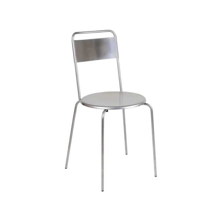 Industrial Stainless Steel Chair &ndash; Fixed-Frame Stackable Dining Chair