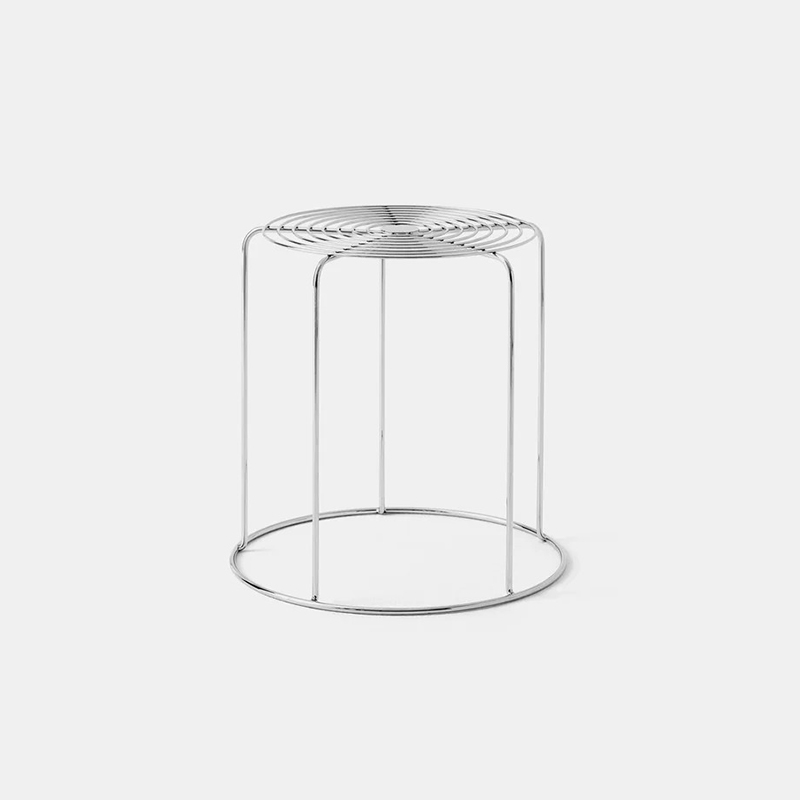 Wire Stool VP11 &ndash; Minimalist Stainless Steel Stool & Side Table VP11