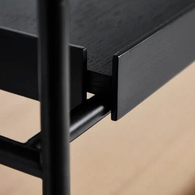 Minimalist 3-Tier Wall Shelf &ndash; Metal & Oak Wood Open Shelving