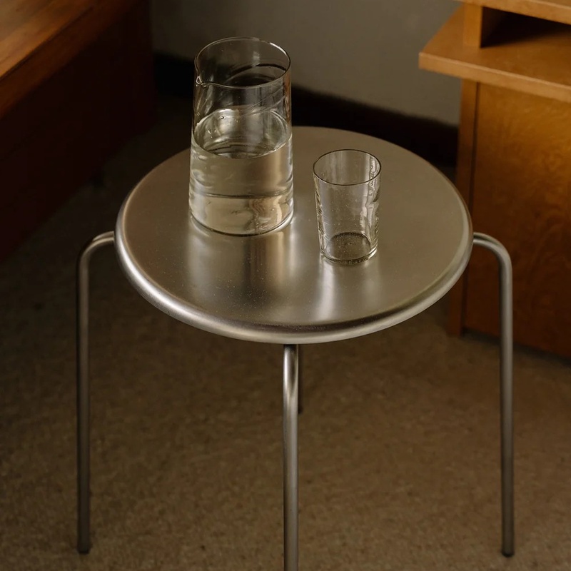 Industrial Round Stainless Steel Stool &ndash; Fixed-Frame Stackable Stool
