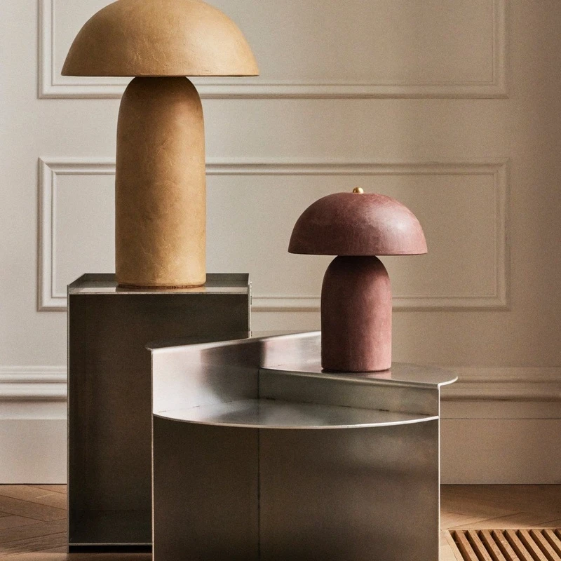 Curved Stainless Steel Side Table