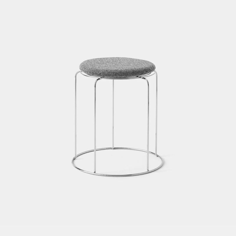 Wire Stool VP11 &ndash; Minimalist Stainless Steel Stool & Side Table VP11