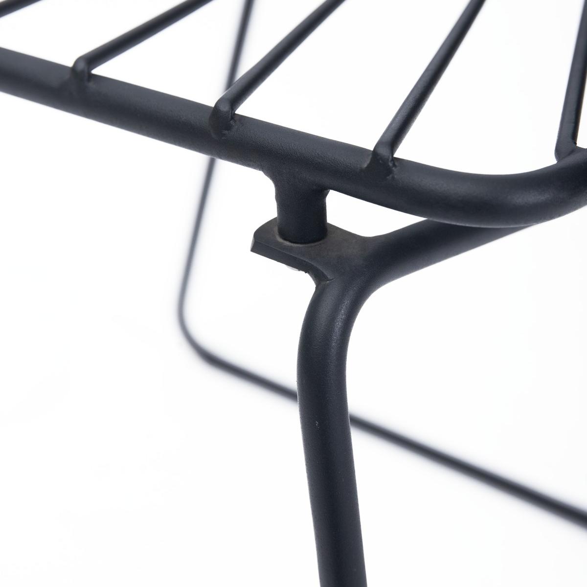 Modern Powder-Coated Iron Wire Dining Chair
