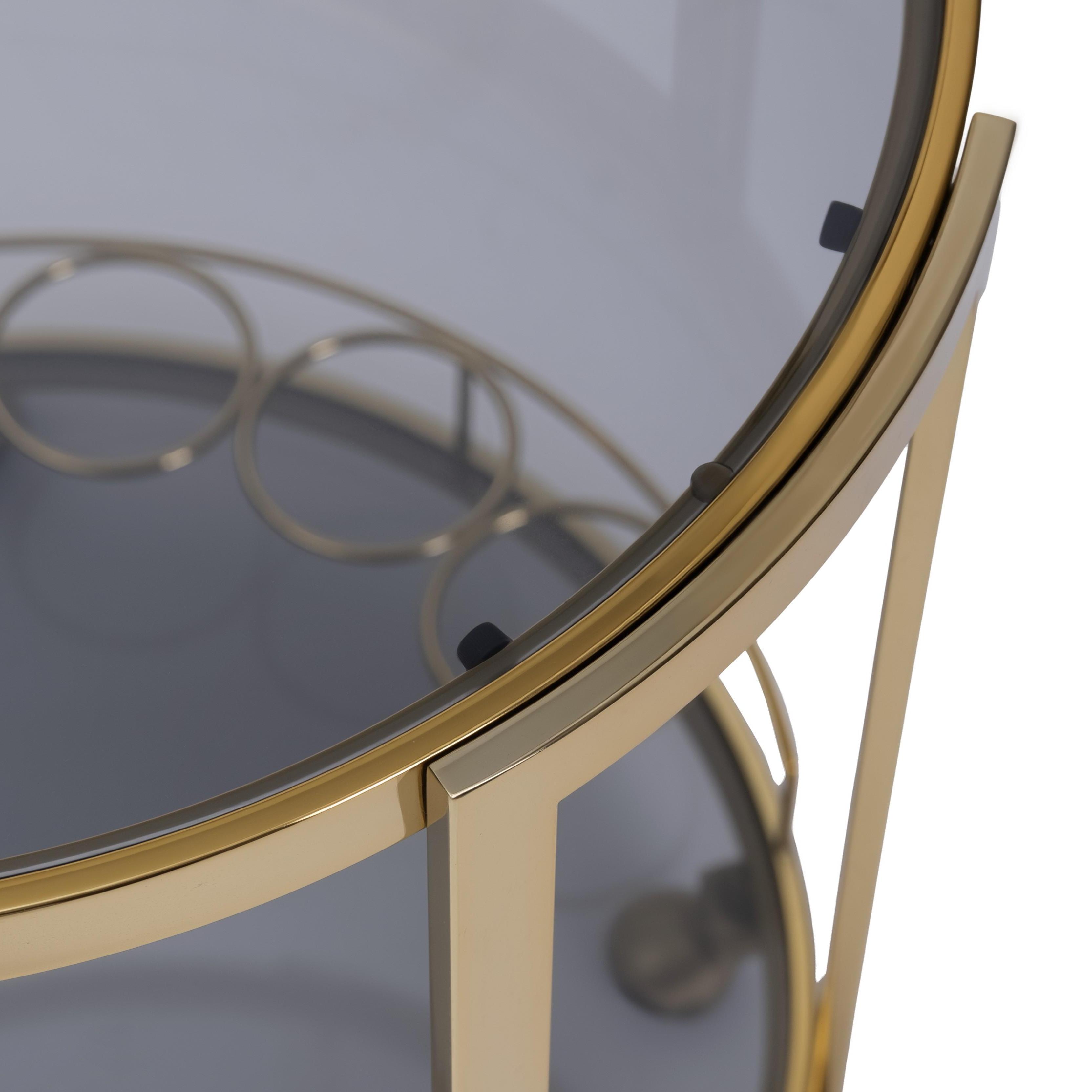 3-Tier Gold Bar Cart