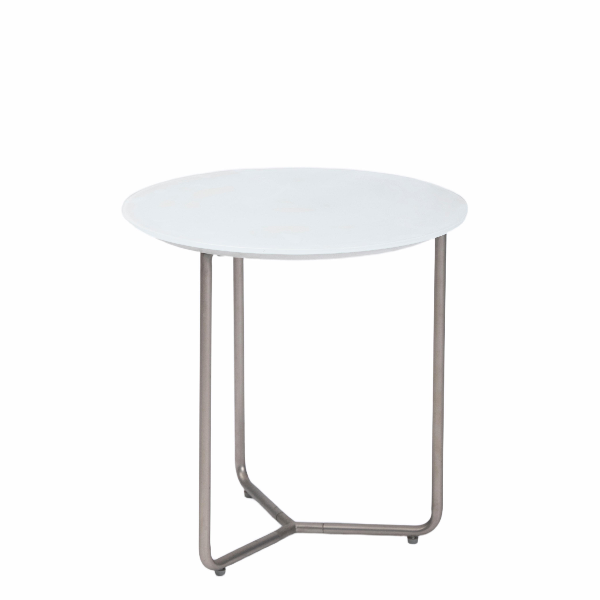 White & Silver Nesting Side Table Set