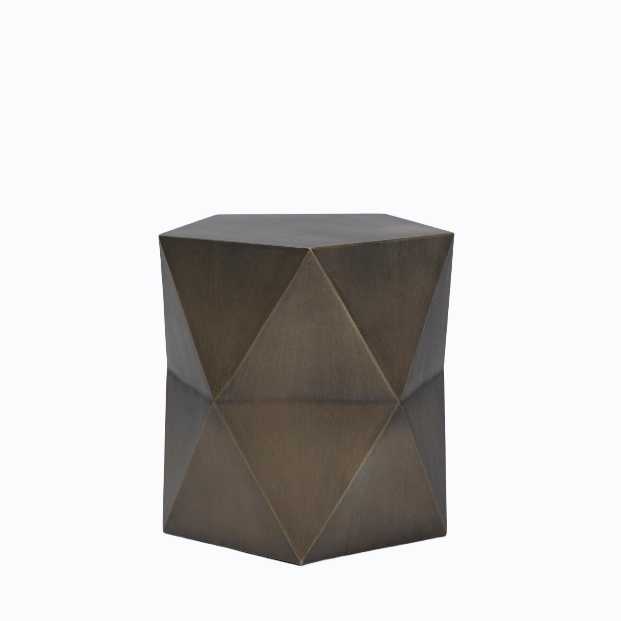 Geometric Metal Side Table