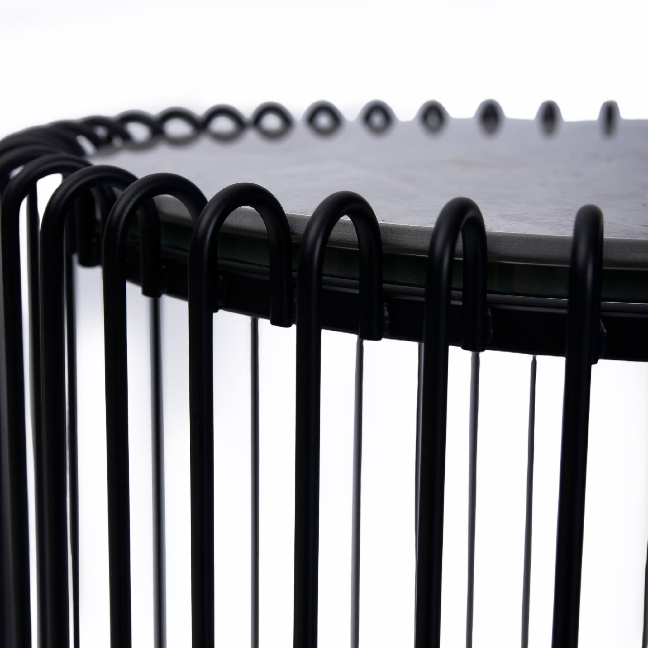 Black Wire Frame Side Table