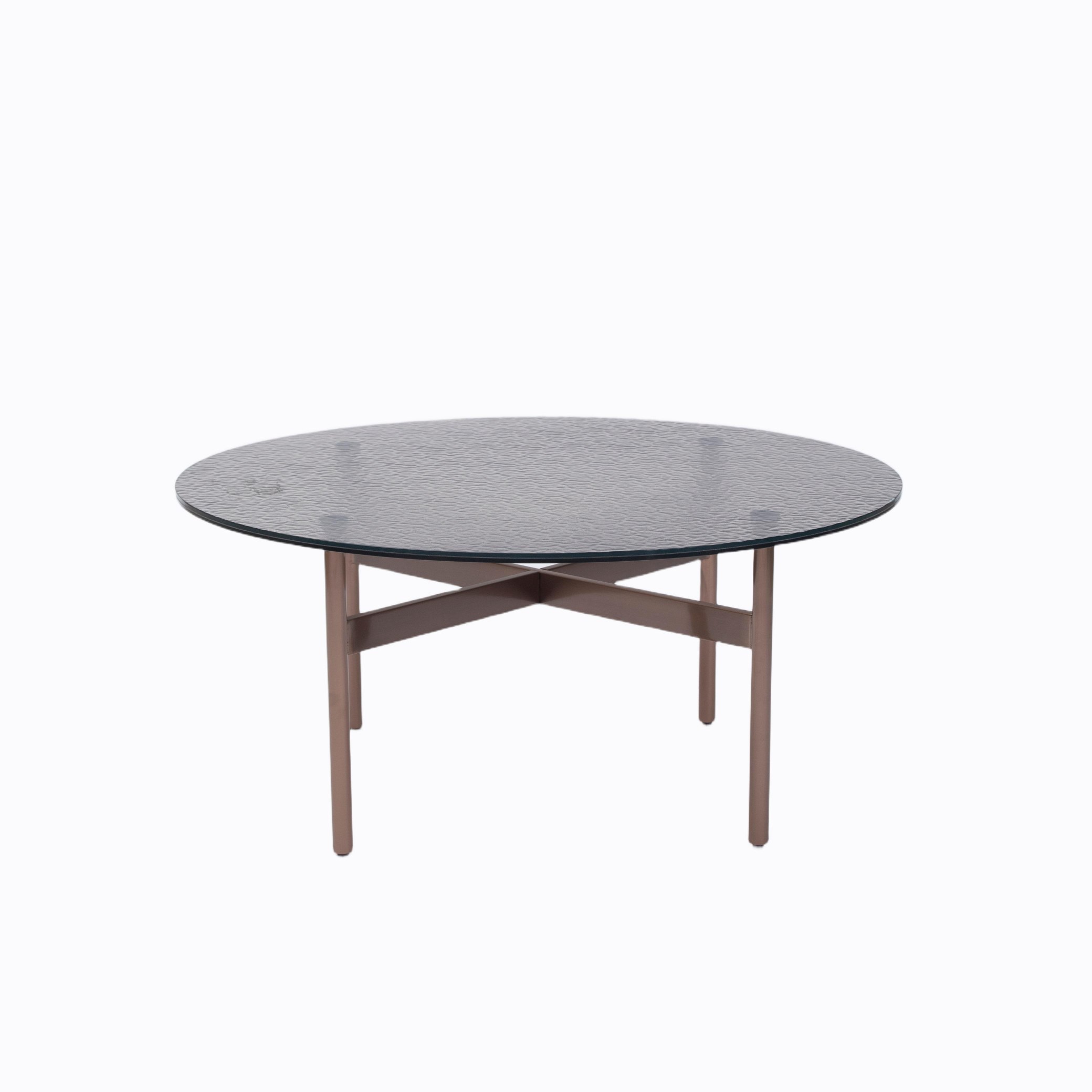 Round Water Ripple Glass Coffee Table