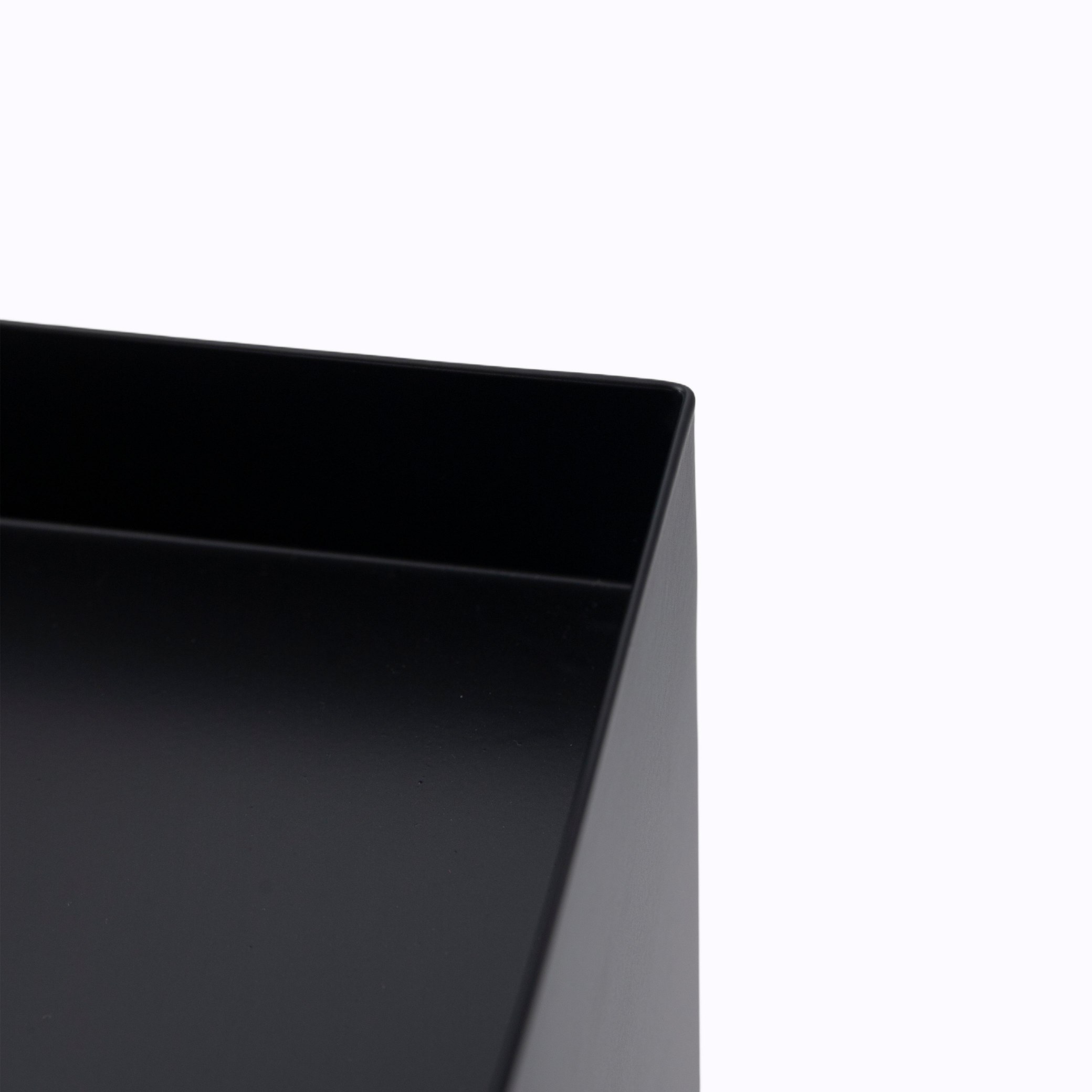 Black 3-Tier Rolling Metal Storage Cabinet