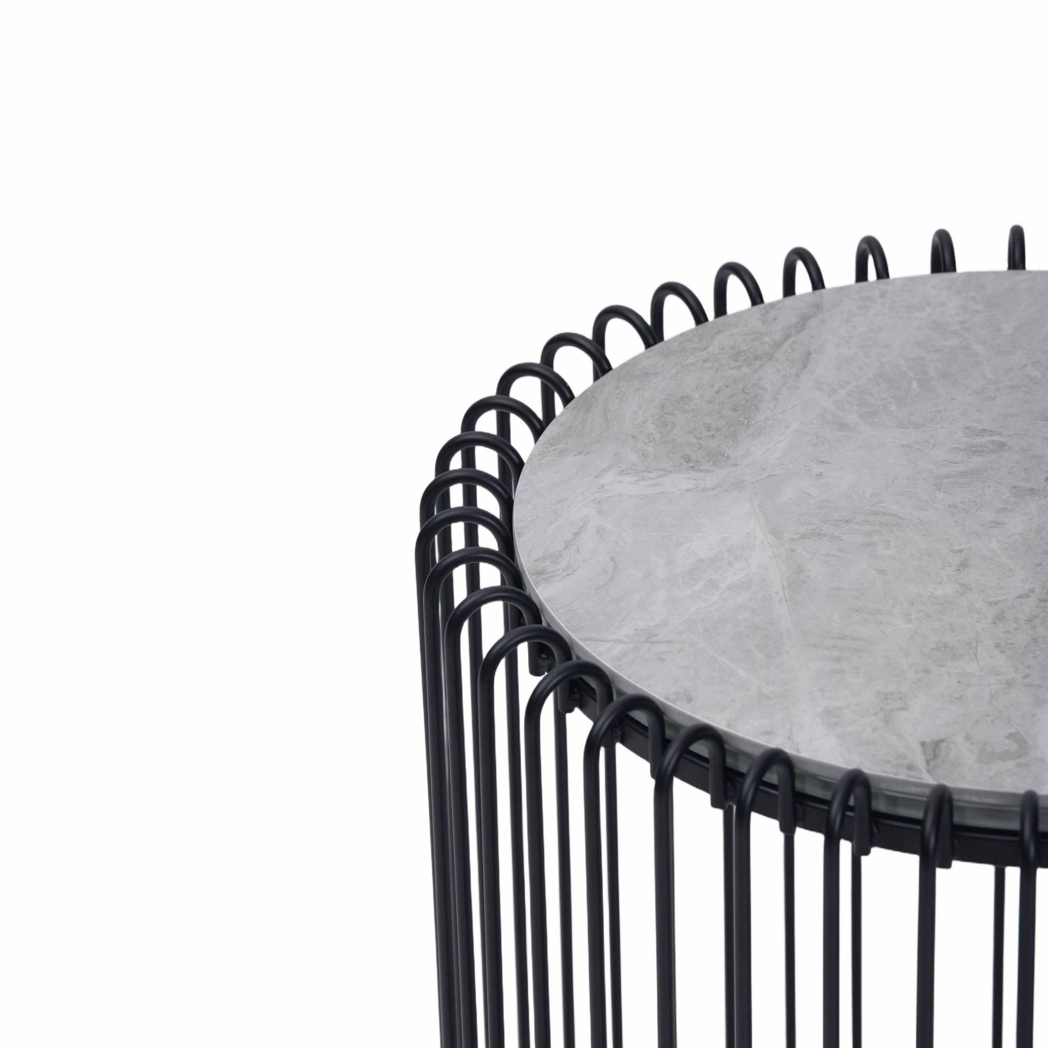 Black Wire Frame Side Table