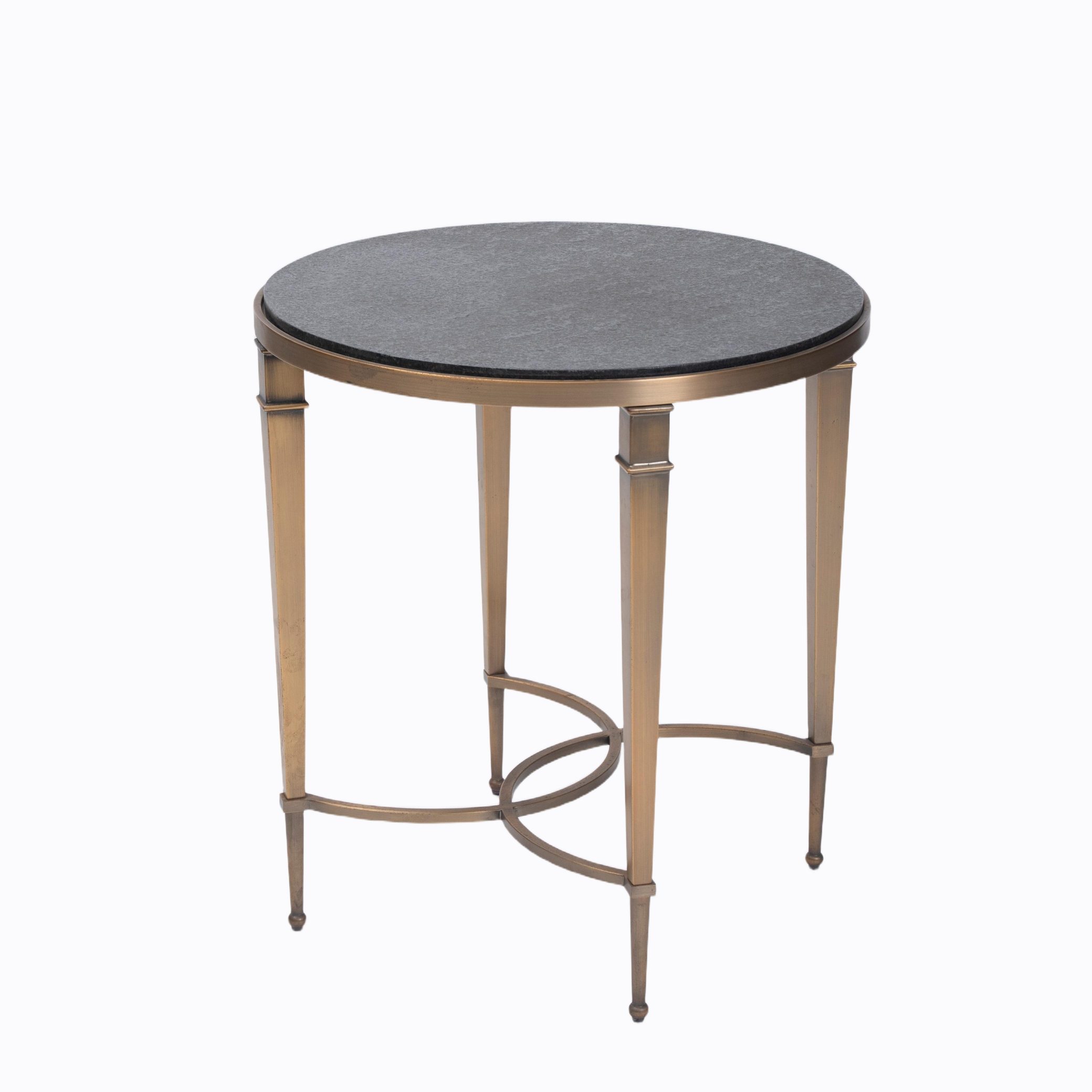 Luxury Round Side Table with Stone Top