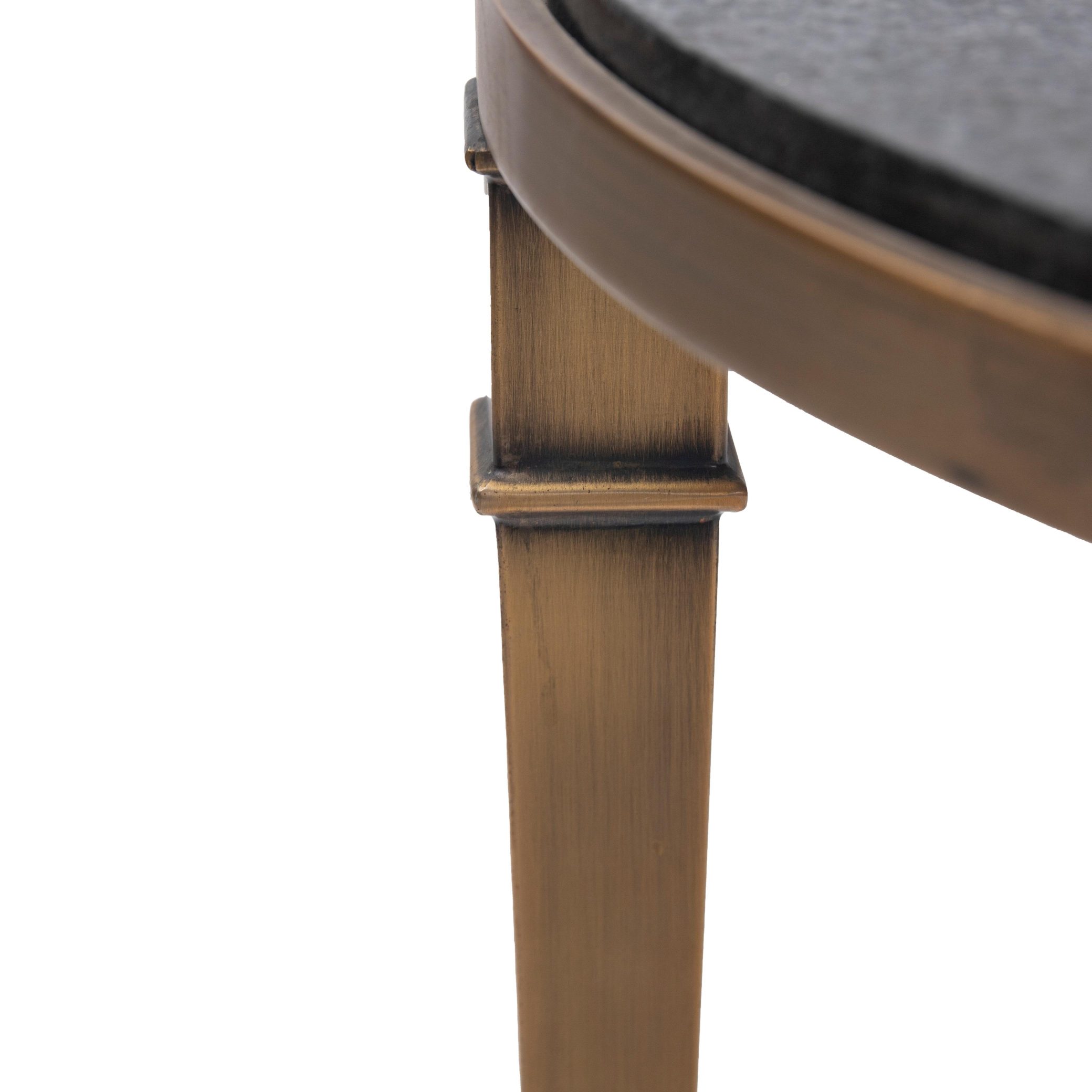 Luxury Round Side Table with Stone Top