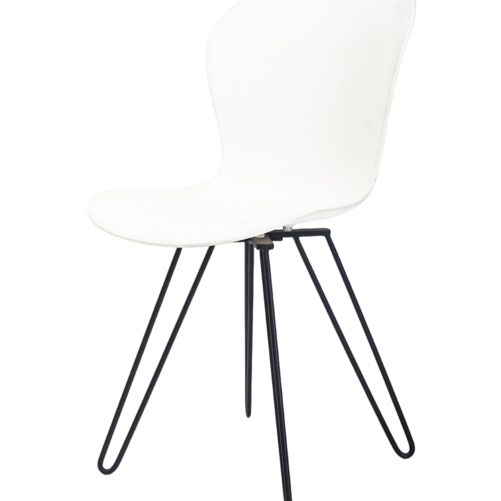 Modern White Plastic Dining Chair