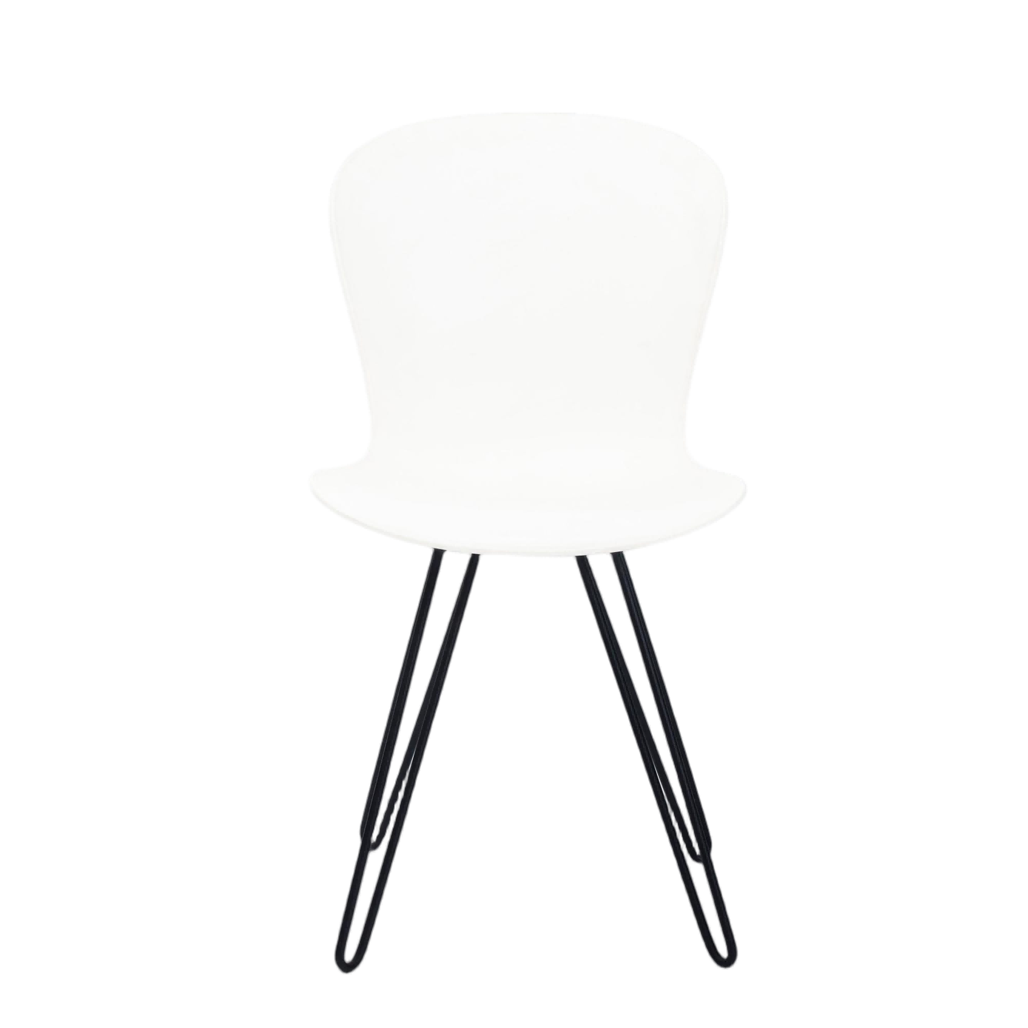 Modern White Plastic Dining Chair