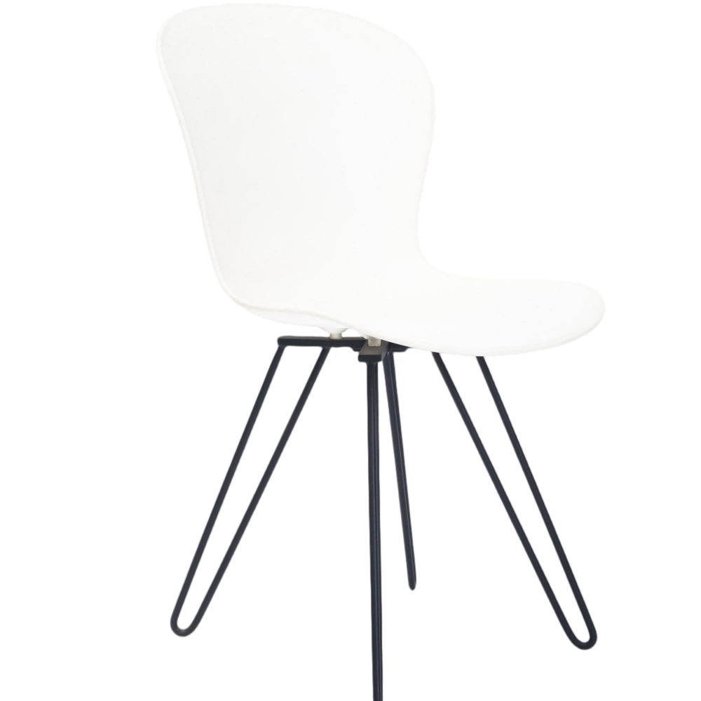Modern White Plastic Dining Chair
