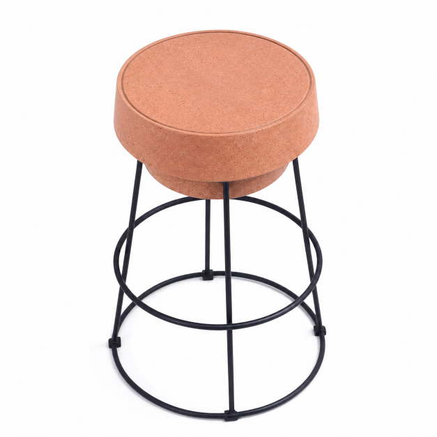 Modern Cork Seat Bar Stool