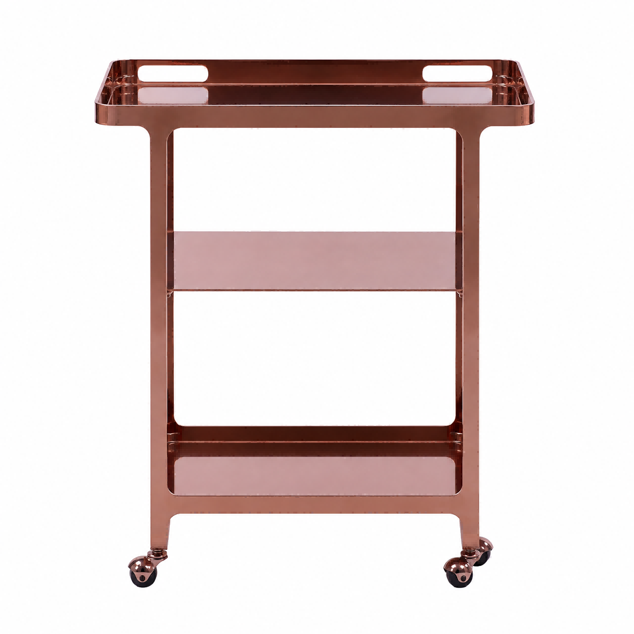 Rose Gold Metal Storage Trolley