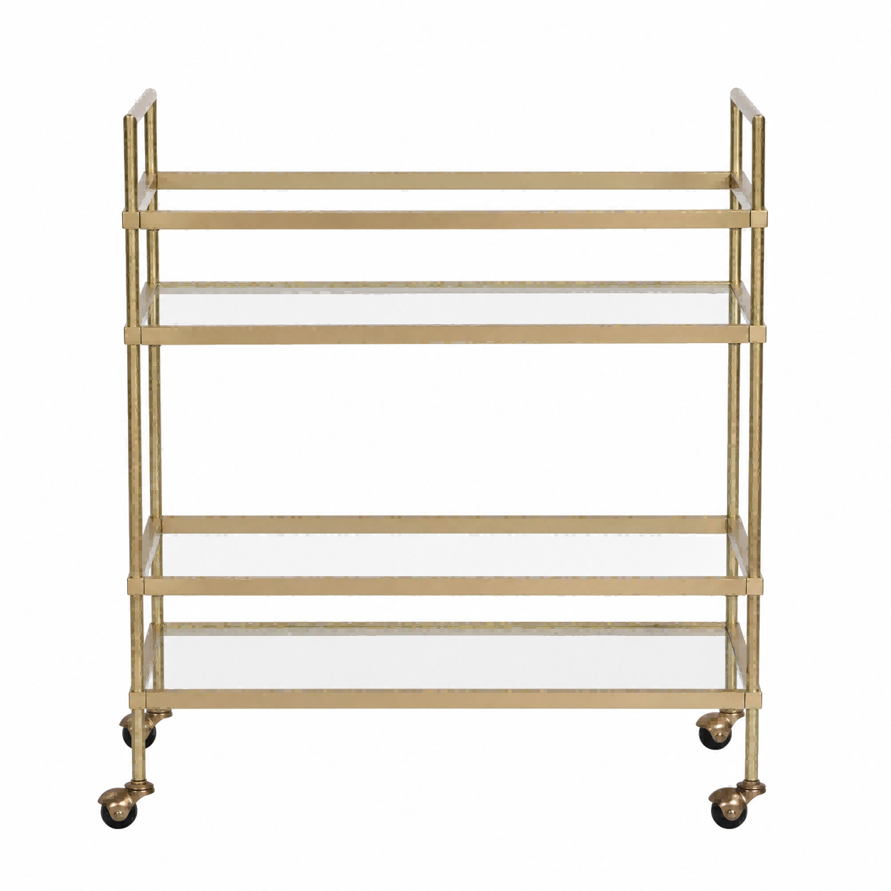 2-Tier Rolling Glass Cart