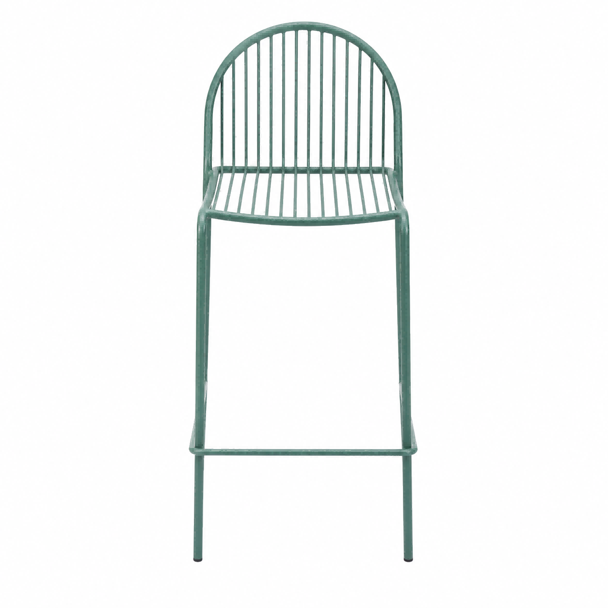 Modern Green Metal Wire Bar Stool